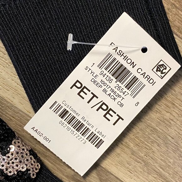 NWT JM Collection Animal Print Sequined Cardigan Size PP - Picture 4 of 7